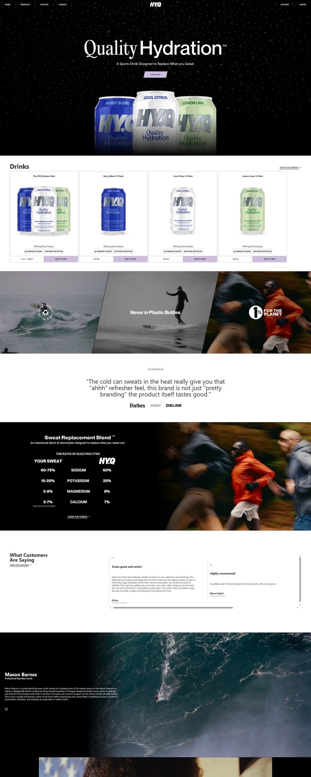 eCommerce website: HYQ