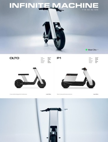 eCommerce website: Infinite Machine