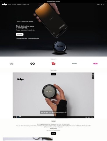 eCommerce website: Kip Life