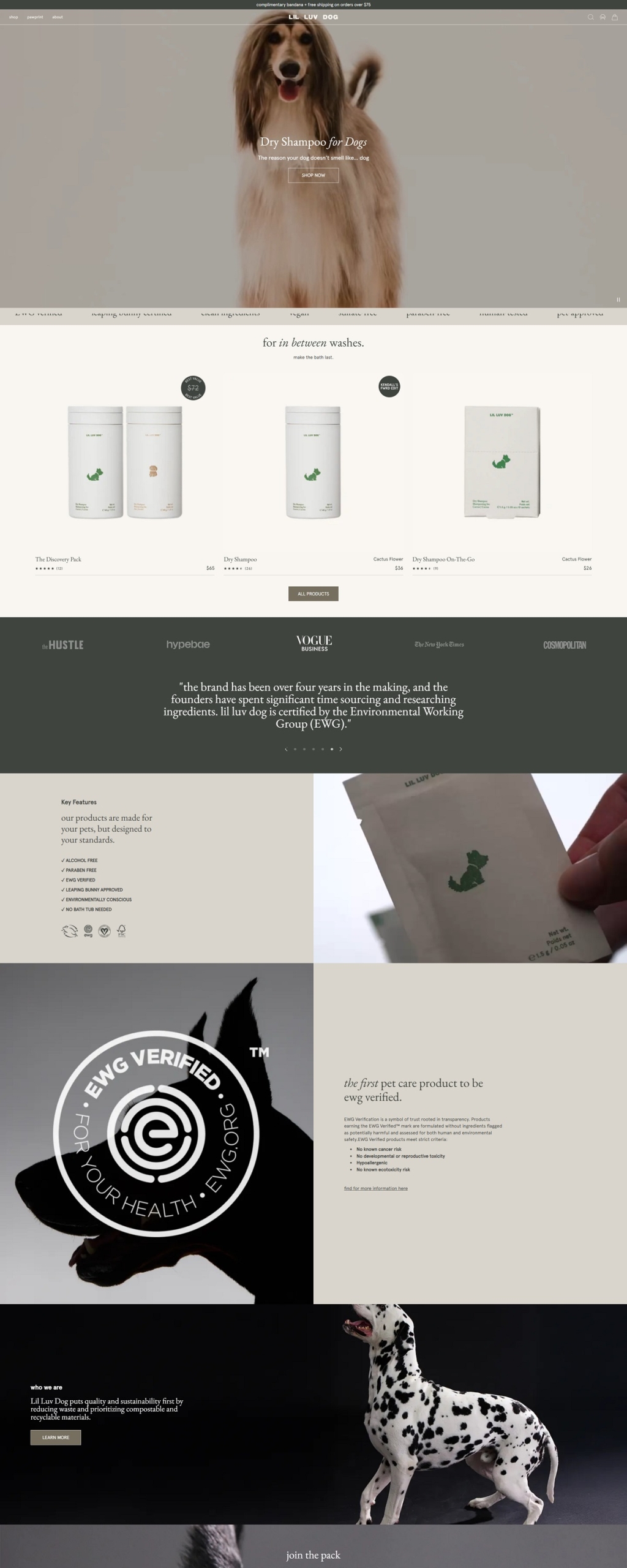 eCommerce website: Lil Luv Dog