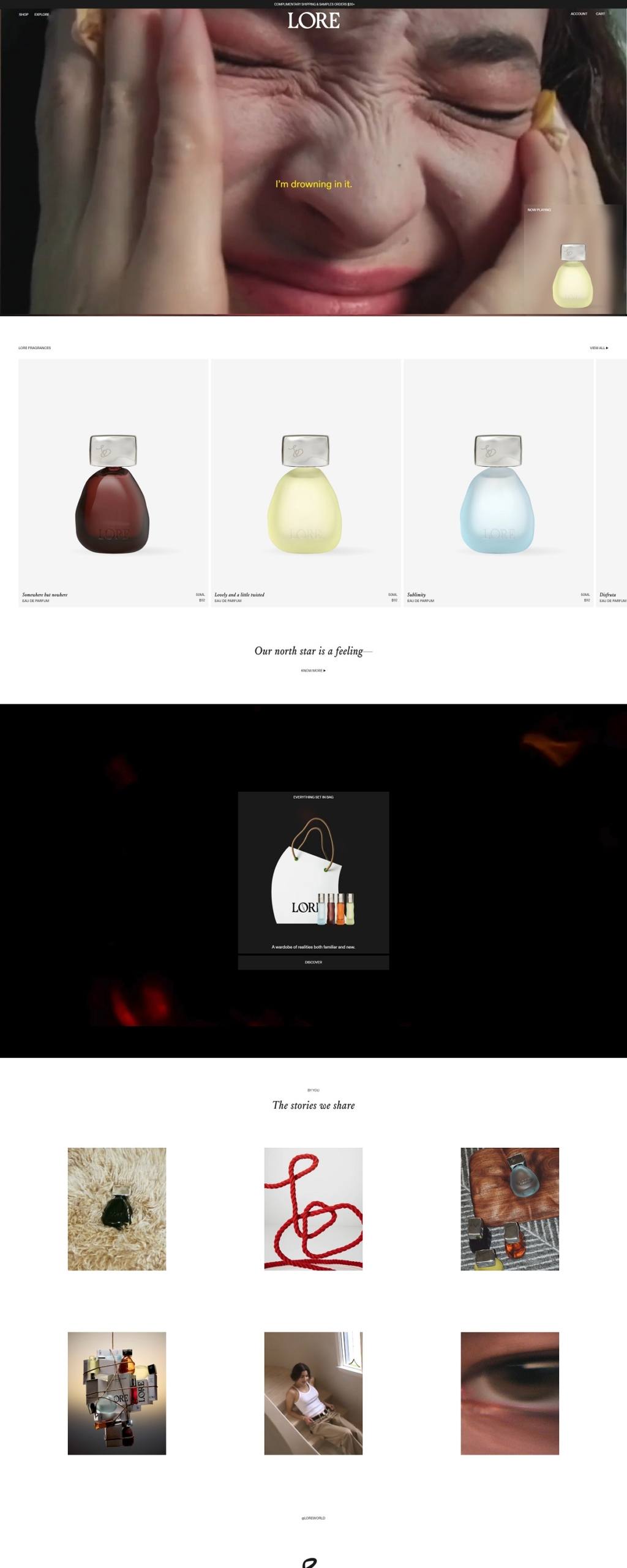 eCommerce website: Lore