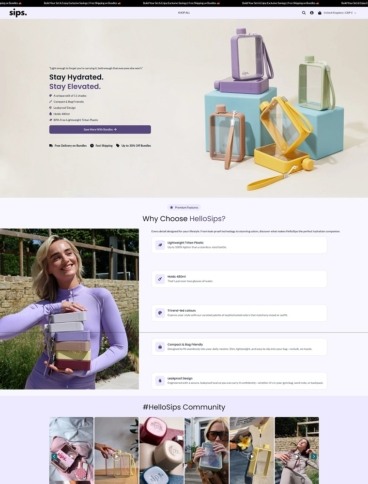 eCommerce website: Sips
