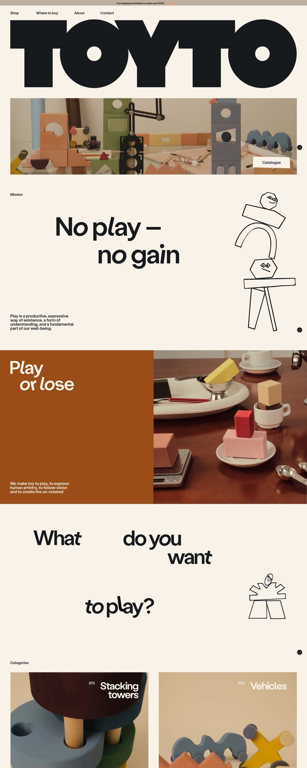 eCommerce website: TOYTO