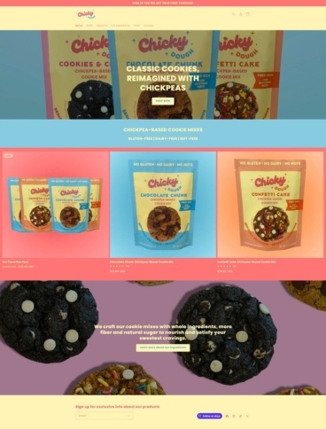 eCommerce website: ChickyDough