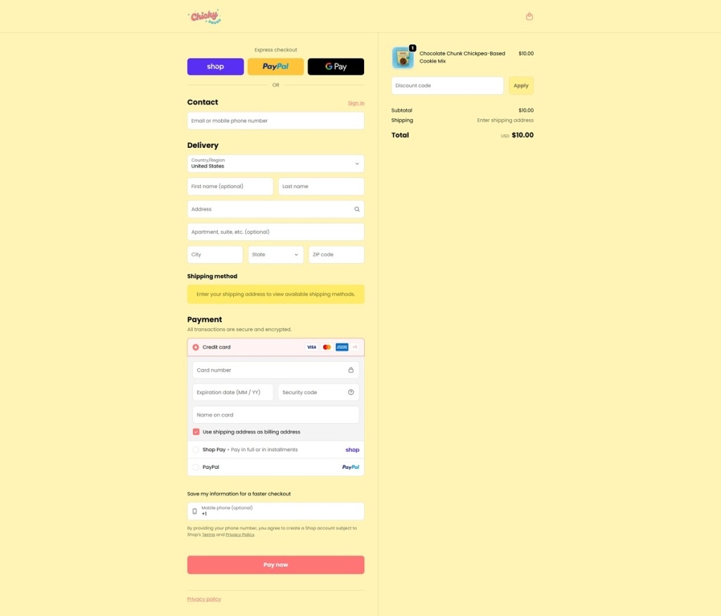 ChickyDough | eCommerce Website Design Gallery & Tech Inspiration