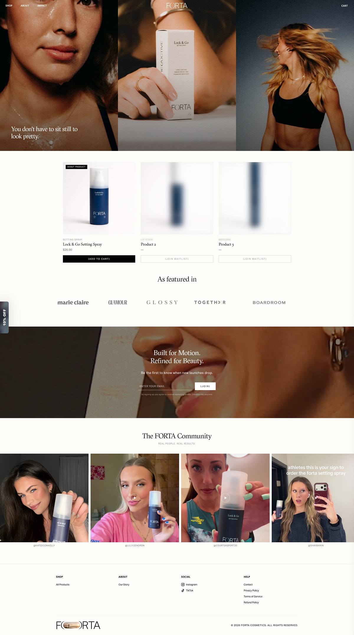 eCommerce website: Forta