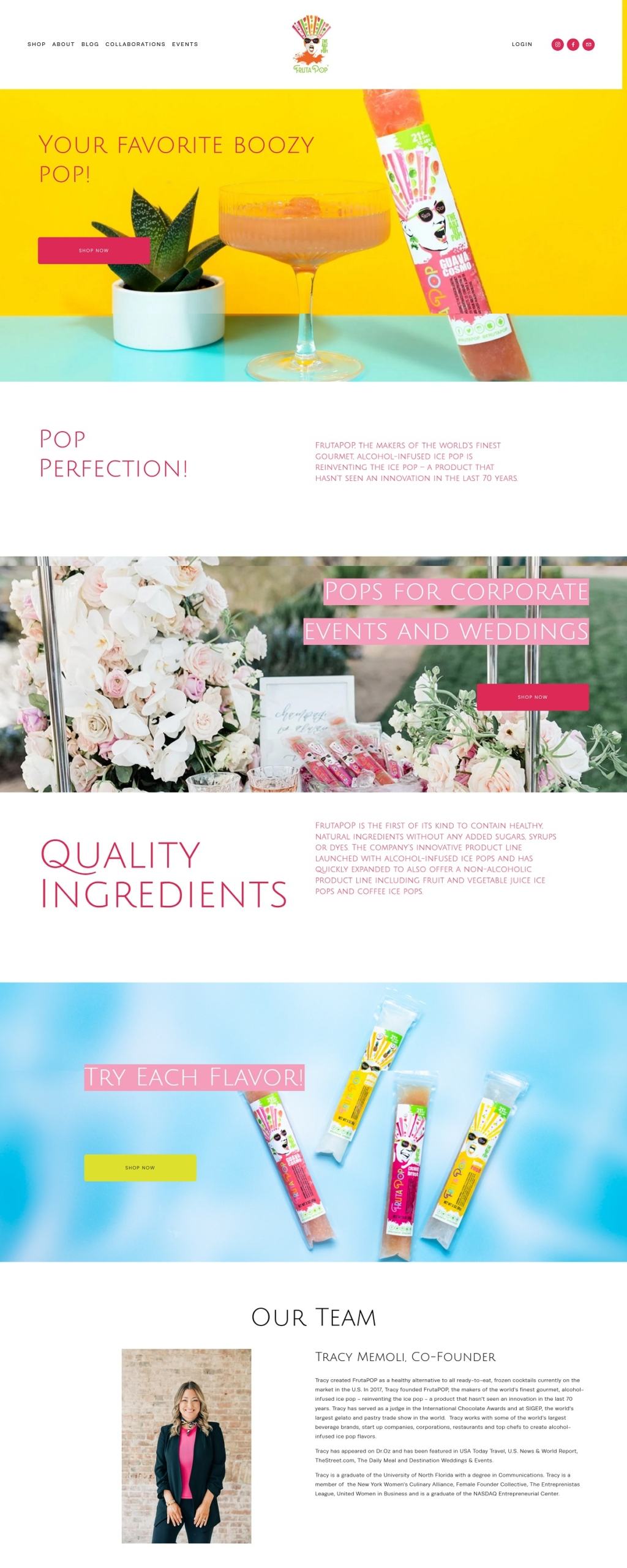 eCommerce website: FrutaPOP