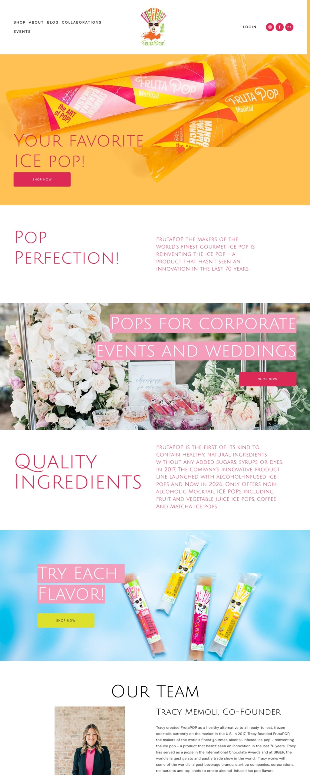 eCommerce website: FrutaPOP