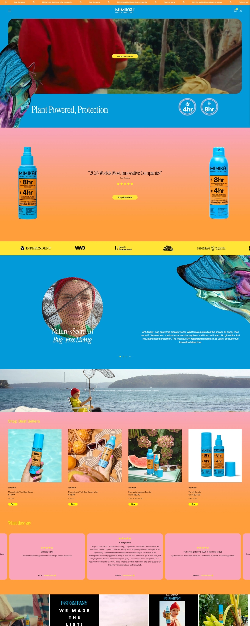 eCommerce website: Mimikai