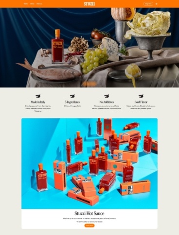 eCommerce website: Stuzzi Hot Sauce