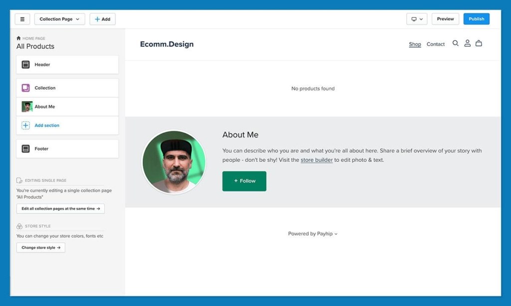 payhip store builder