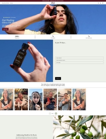 eCommerce website: Alya Health