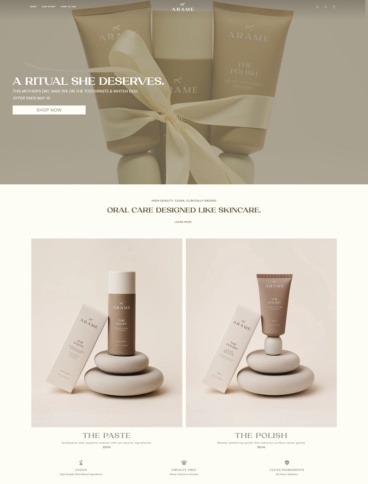 eCommerce website: Arame