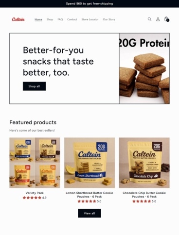 eCommerce website: Caltein