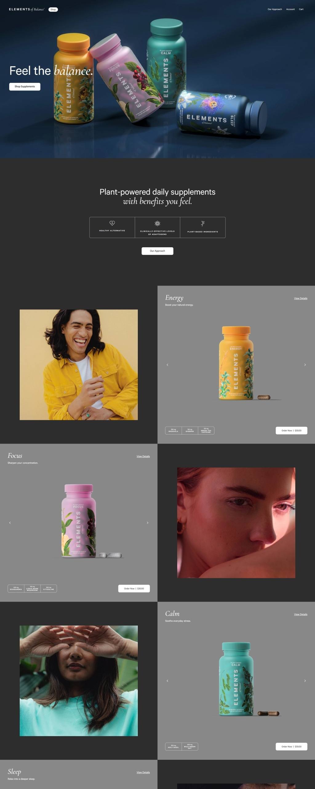 eCommerce website: Elements of Balance