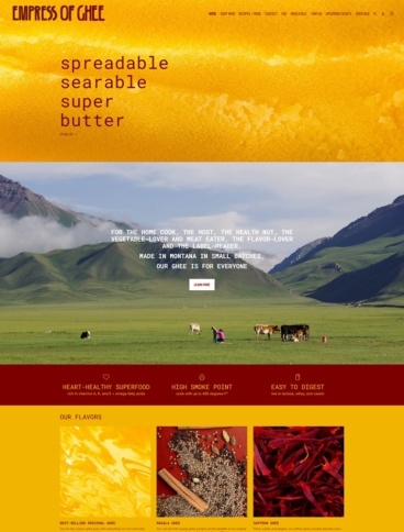 eCommerce website: Empress of Ghee