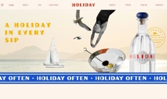 eCommerce website: Holiday Vodka