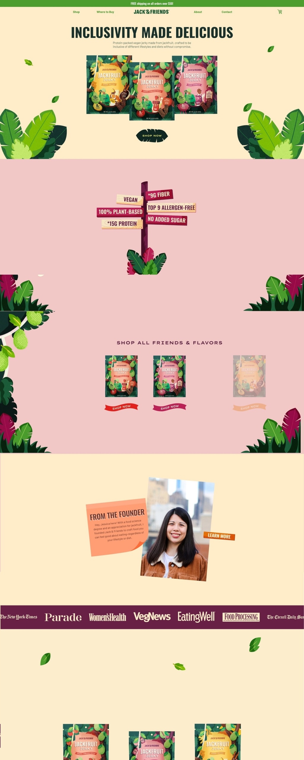 eCommerce website: Jack & Friends