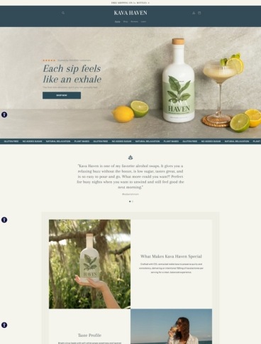 eCommerce website: Kava Haven