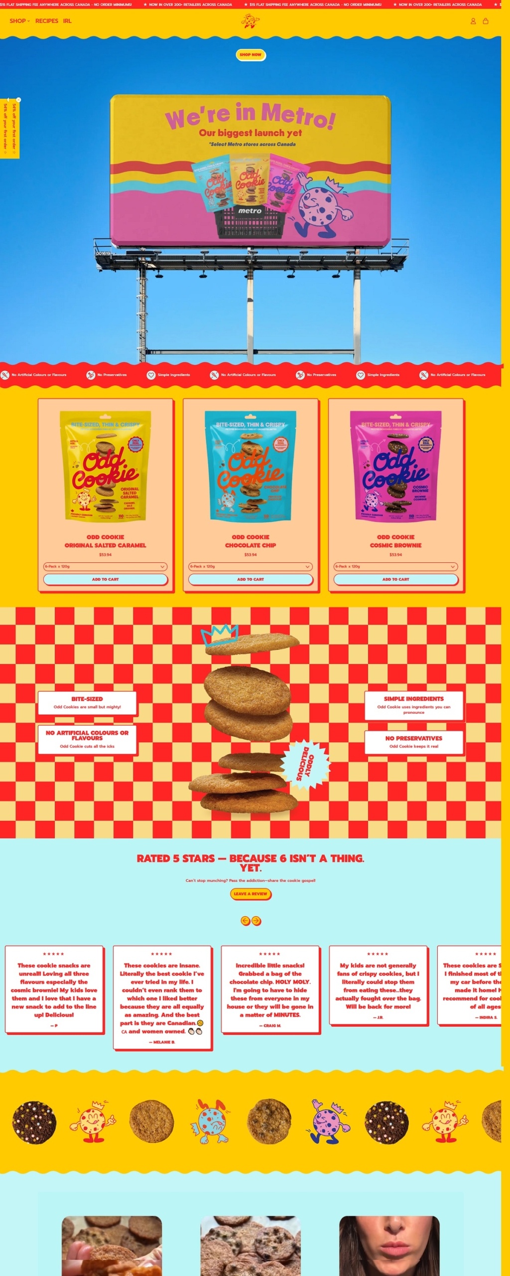 eCommerce website: Odd Cookie Snacks
