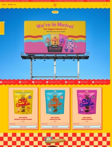 eCommerce website: Odd Cookie Snacks