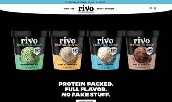 eCommerce website: Rivo Protein Ice Cream