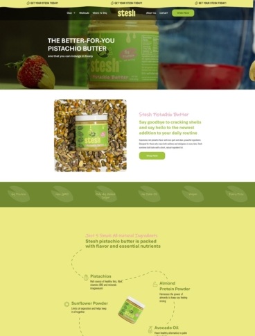 eCommerce website: Stesh Butter