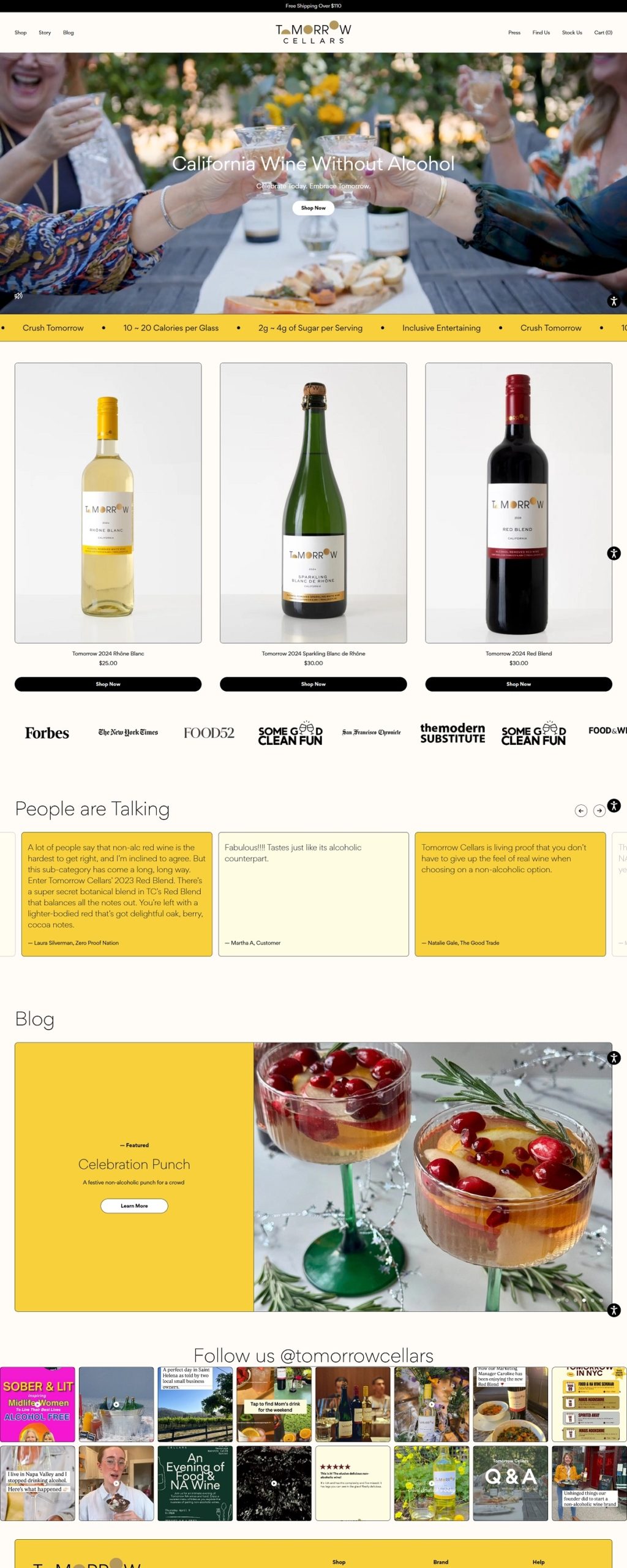eCommerce website: Tomorrow Cellars