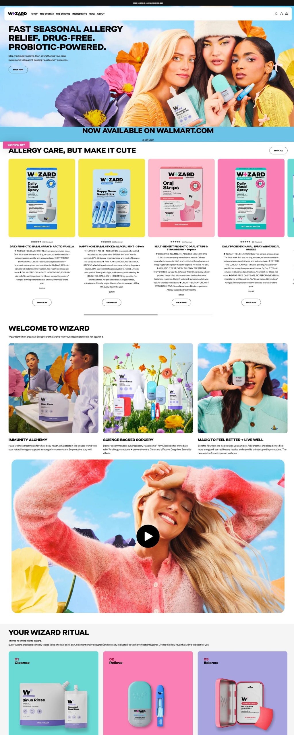 eCommerce website: Wizard Wellness