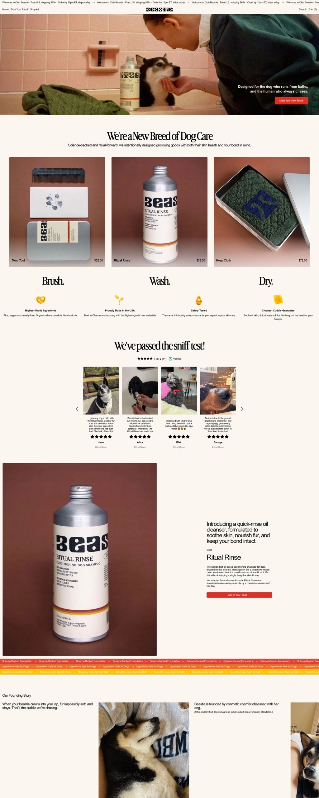eCommerce website: Beastie