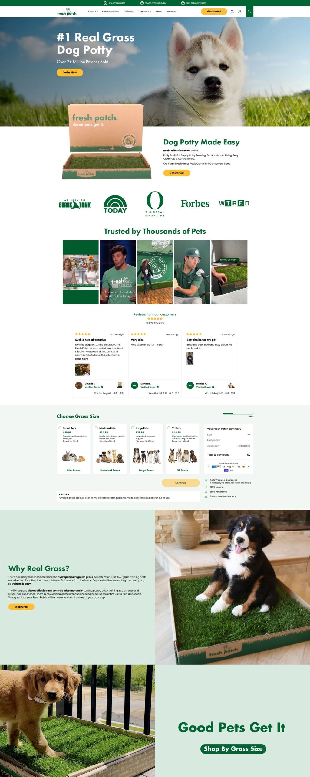 eCommerce website: Fresh Patch