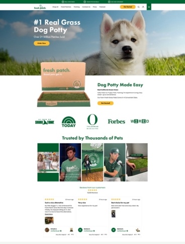 eCommerce website: Fresh Patch