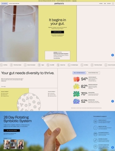 eCommerce website: Good Bacteria