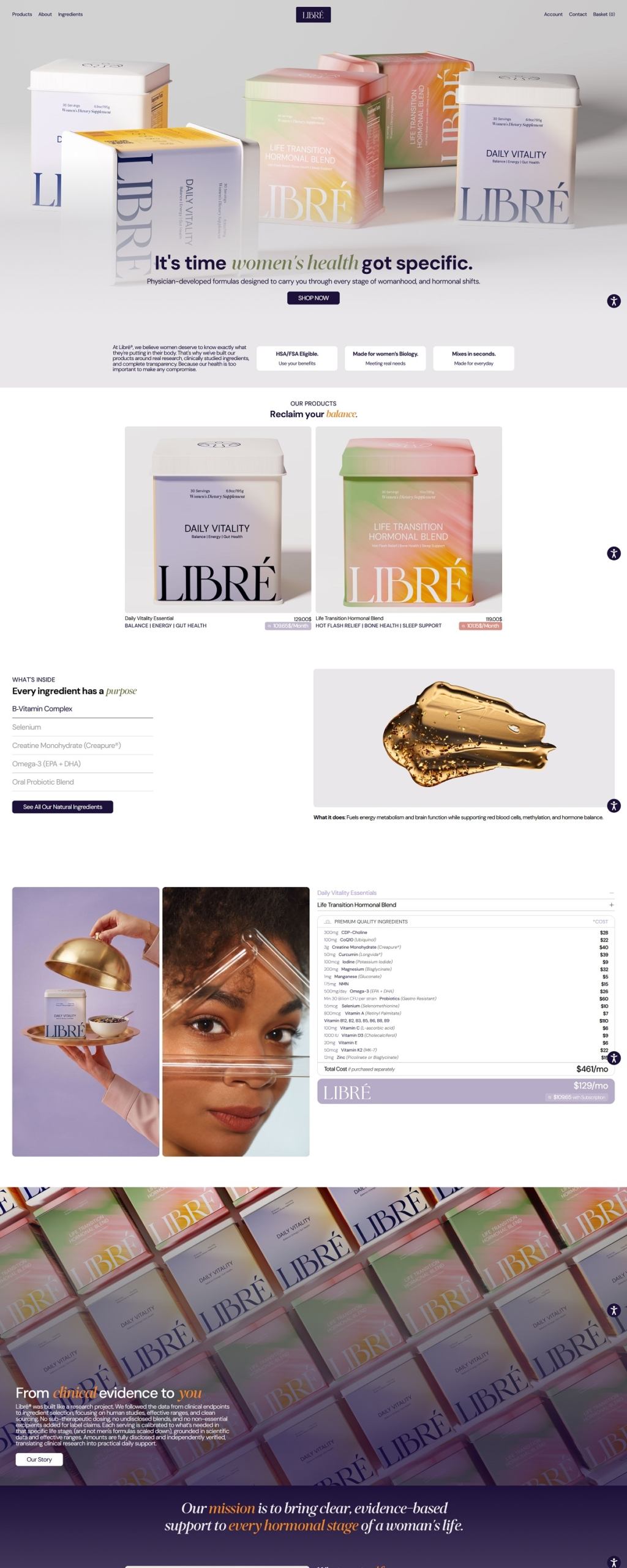 eCommerce website: Libré