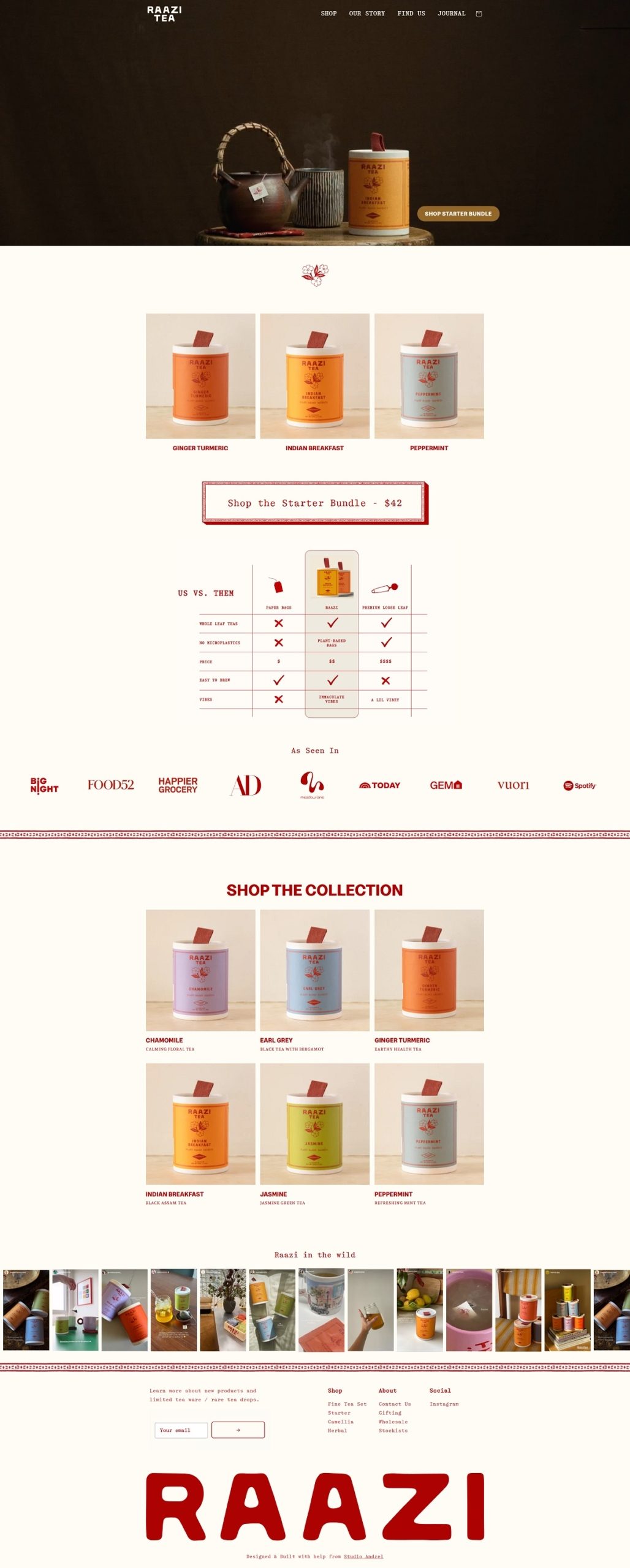 eCommerce website: Raazi
