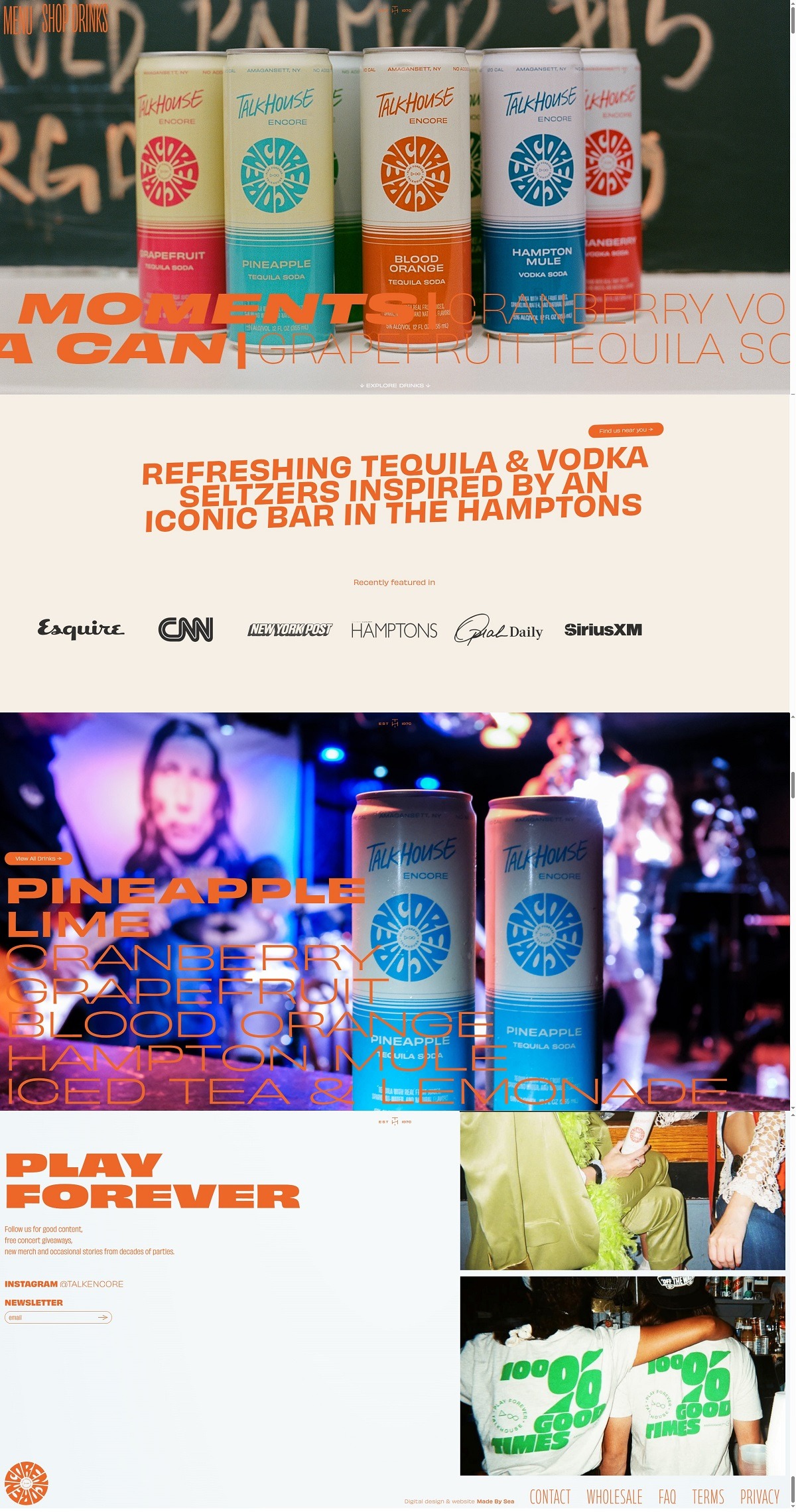 eCommerce website: Talkhouse Encore