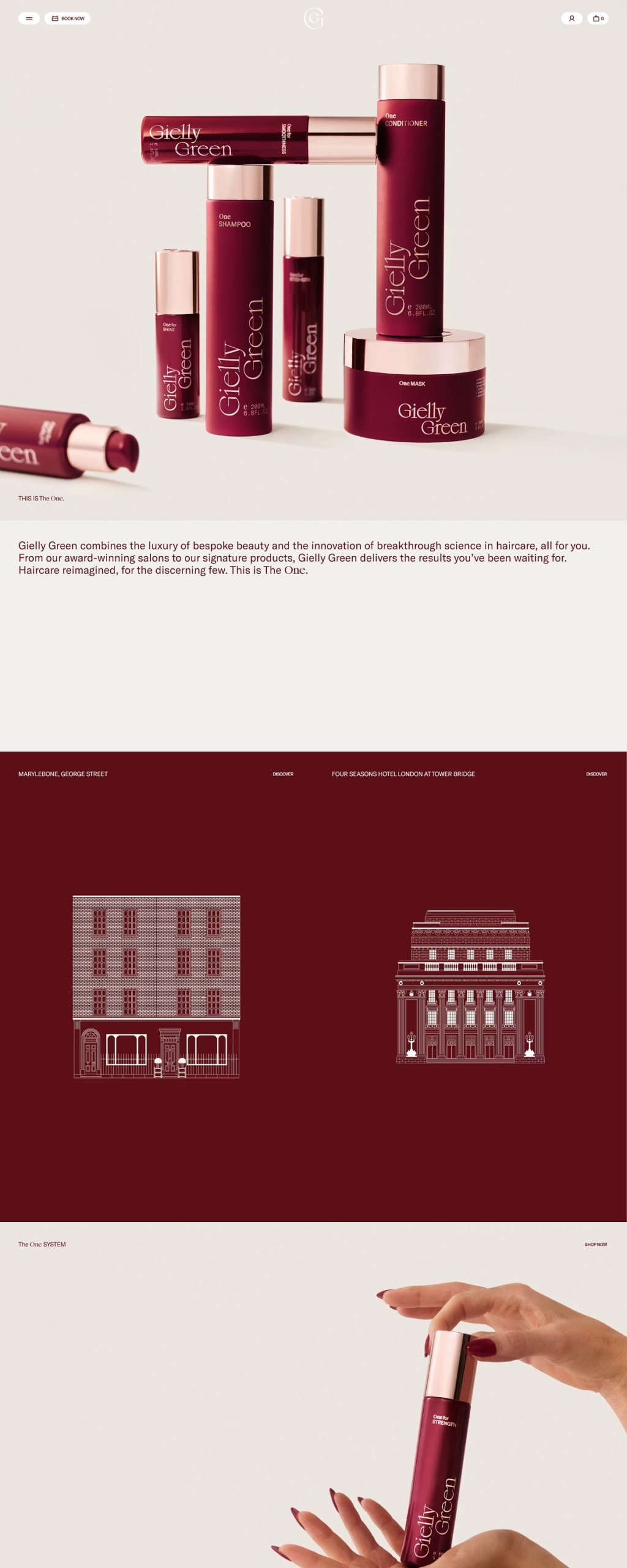 eCommerce website: Gielly Green