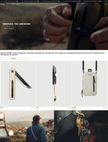 eCommerce website: Notom