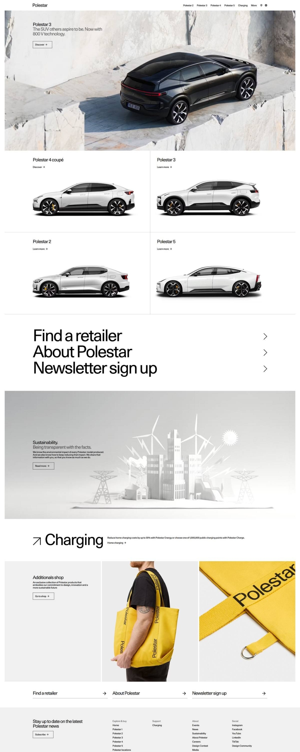 eCommerce website: Polestar