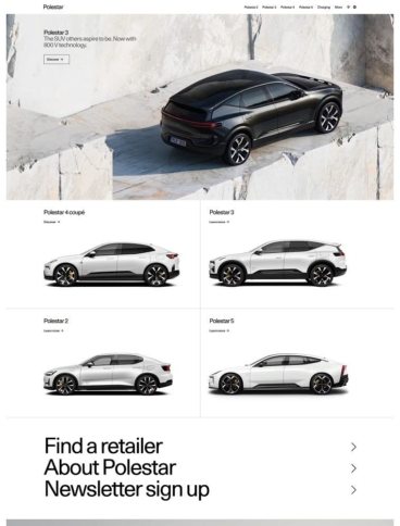 eCommerce website: Polestar