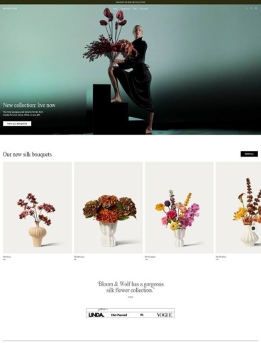 eCommerce website: Bloom & Wolf