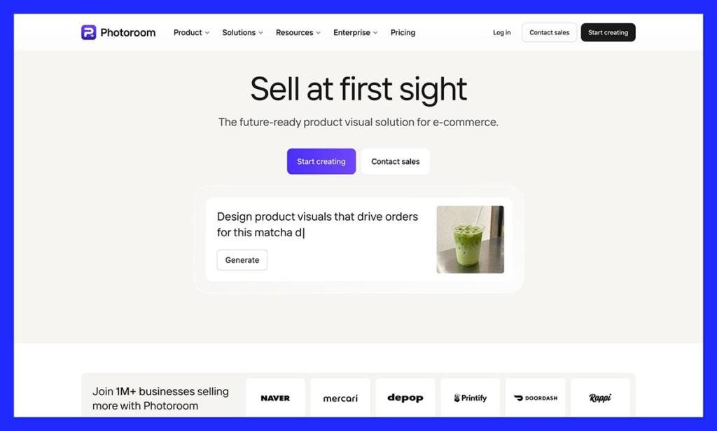photoroom homepage
