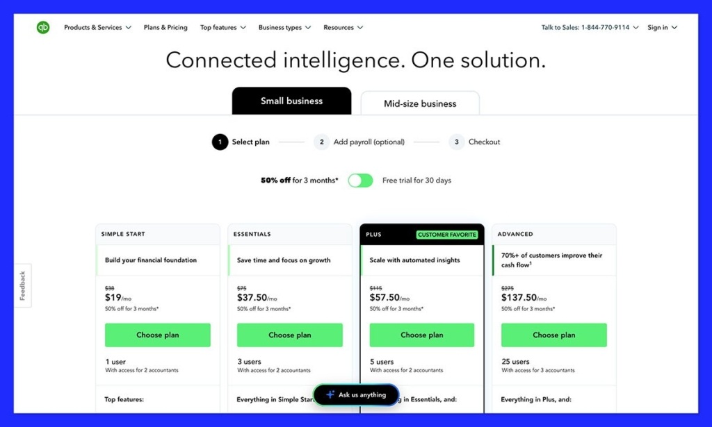 quickbooks pricing