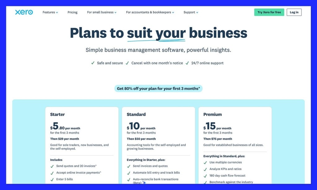 xero pricing