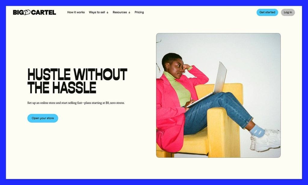 big cartel homepage