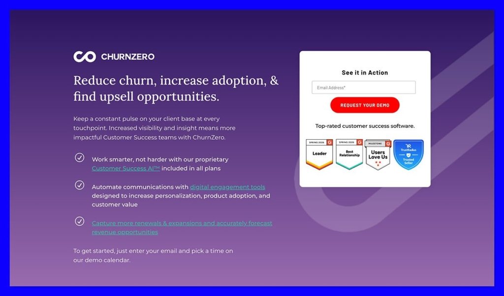 ChurnZero homepage